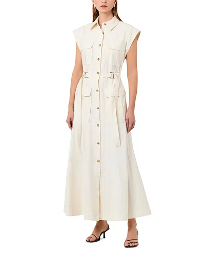 Nicholas Romina Utility Midi Dress In White