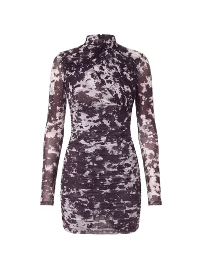 Nicholas Ruched Mini Dress In Multi
