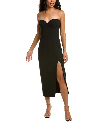 Nicholas Sabi Bustier Midi Dress In Black