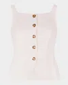 Nicholas Sabina Tailored Button-down Top In Ivory