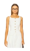 Nicholas Sabina Tailored Button-down Top In 象牙白