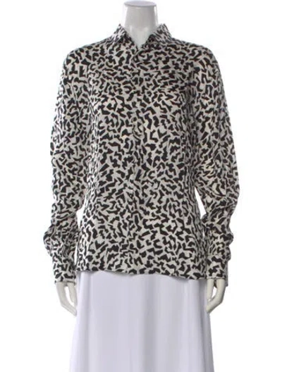Pre-owned Nicholas Saint Laurent 2021 Silk Button-up Top W/ Tags In Black
