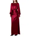 Nicholas Samina Ruched Gown In Red