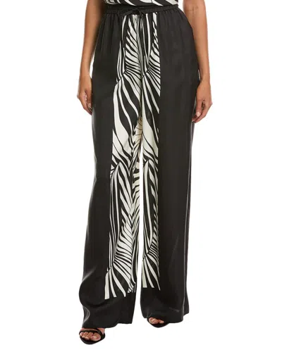 NICHOLAS SANDRA PULL-ON WIDE LEG SILK-BLEND PANT