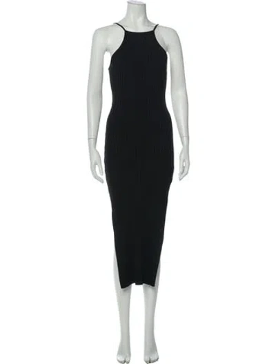 Pre-owned Nicholas Scoop Neck Long Dress In Gray