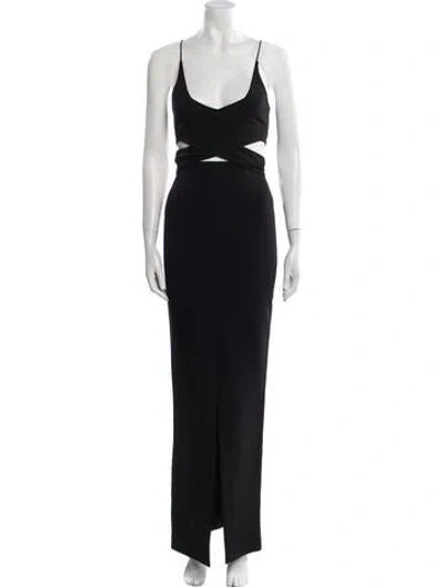 Pre-owned Nicholas Scoop Neck Long Dress W/ Tags In Black