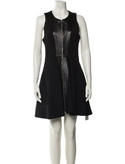 Pre-owned Nicholas Scoop Neck Mini Dress In Black