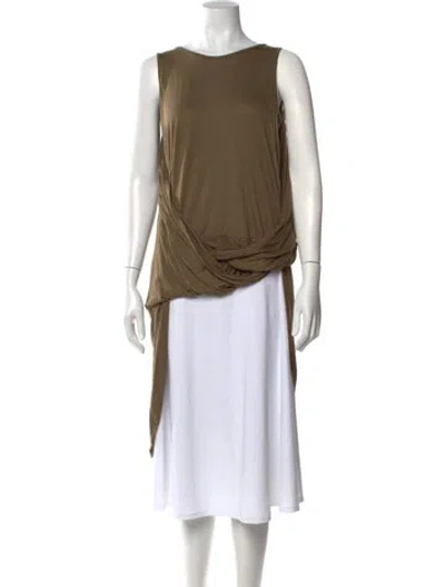 Pre-owned Nicholas Scoop Neck Sleeveless Top In Green