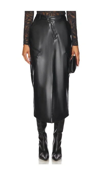 Nicholas Sienna Asymmetrical Pocket Skirt In 블랙