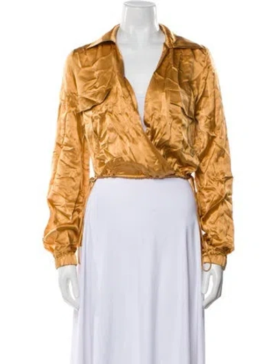 Pre-owned Nicholas Silk Bomber Jacket In Yellow