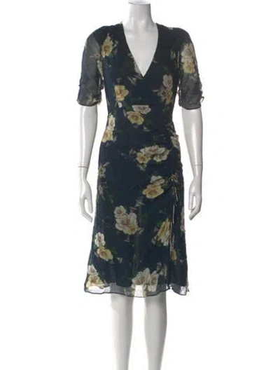 Pre-owned Nicholas Silk Knee-length Dress In Blue