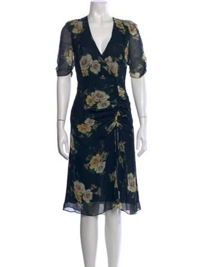 Pre-owned Nicholas Silk Knee-length Dress In Blue