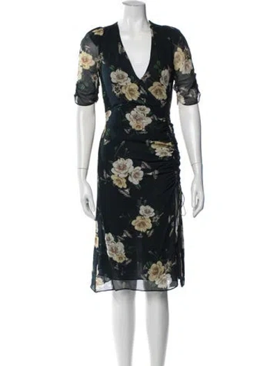 Pre-owned Nicholas Silk Knee-length Dress In Blue