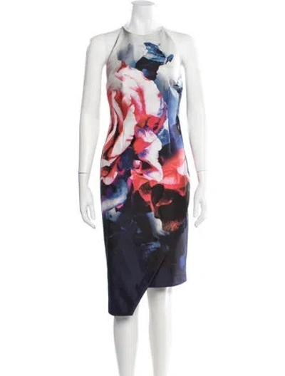 Pre-owned Nicholas Silk Knee-length Dress In Blue