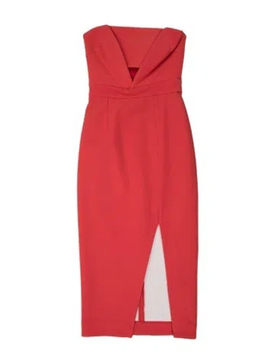 Pre-owned Nicholas Silk Knee-length Dress In Orange