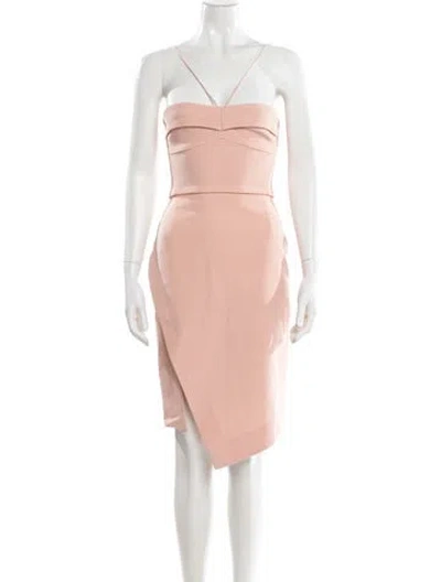 Pre-owned Nicholas Silk Knee-length Dress In Pink