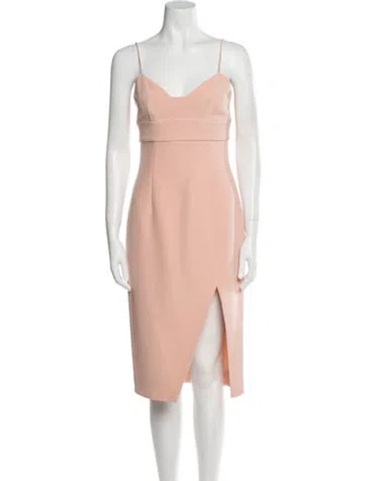 Pre-owned Nicholas Silk Knee-length Dress In Pink