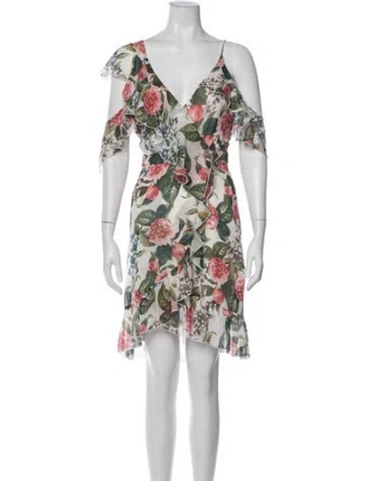 Pre-owned Nicholas Silk Knee-length Dress In White