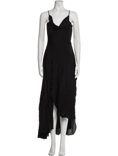 Pre-owned Nicholas Silk Long Dress In Black