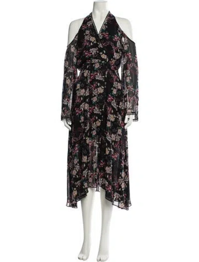 Pre-owned Nicholas Silk Long Dress In Black