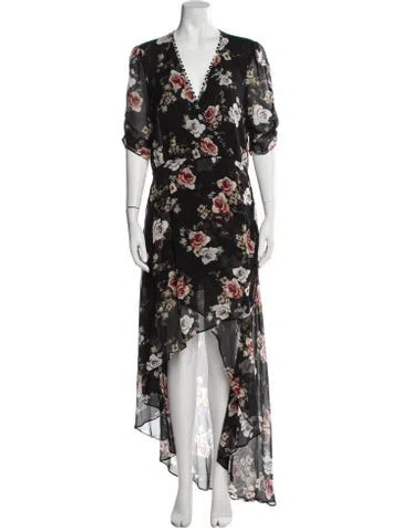 Pre-owned Nicholas Silk Long Dress In Black