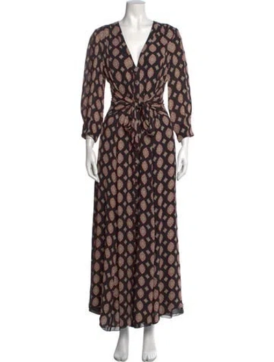 Pre-owned Nicholas Silk Long Dress In Black