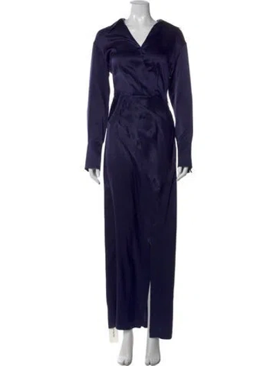 Pre-owned Nicholas Silk Long Dress In Black