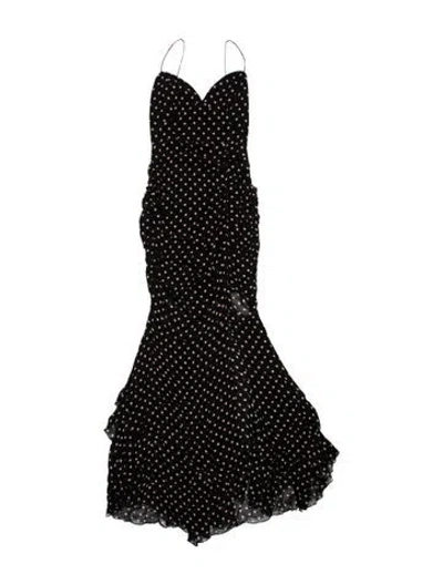 Pre-owned Nicholas Silk Long Dress In Black