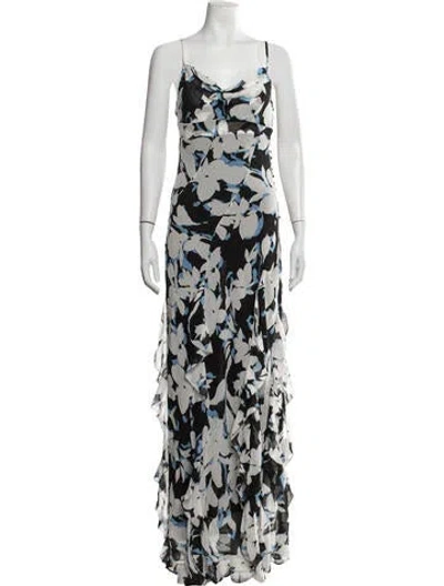 Pre-owned Nicholas Silk Long Dress In Black