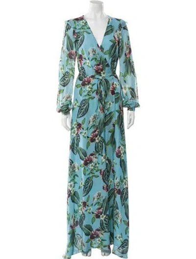 Pre-owned Nicholas Silk Long Dress In Blue