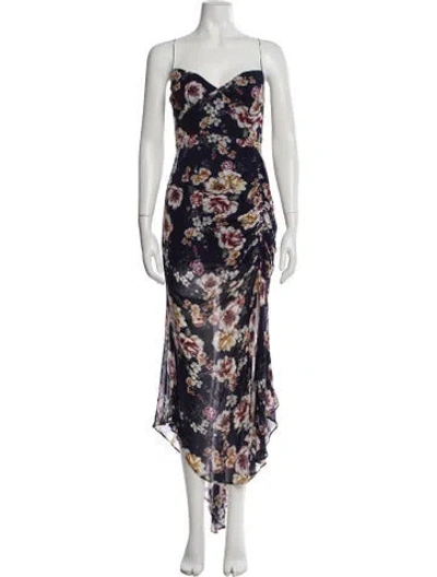 Pre-owned Nicholas Silk Long Dress In Blue