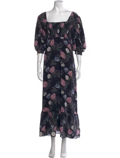 Pre-owned Nicholas Silk Long Dress In Blue
