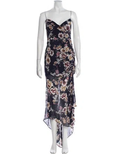 Pre-owned Nicholas Silk Long Dress In Blue