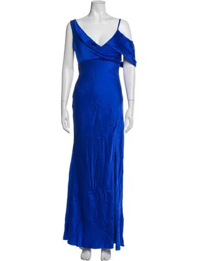 Pre-owned Nicholas Silk Long Dress In Blue