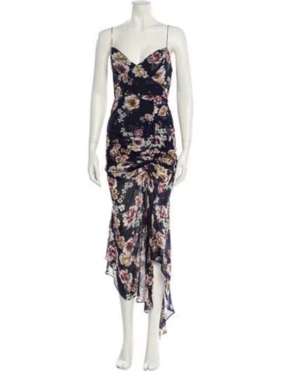 Pre-owned Nicholas Silk Long Dress In Multi