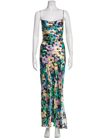 Pre-owned Nicholas Silk Long Dress In Multicolor