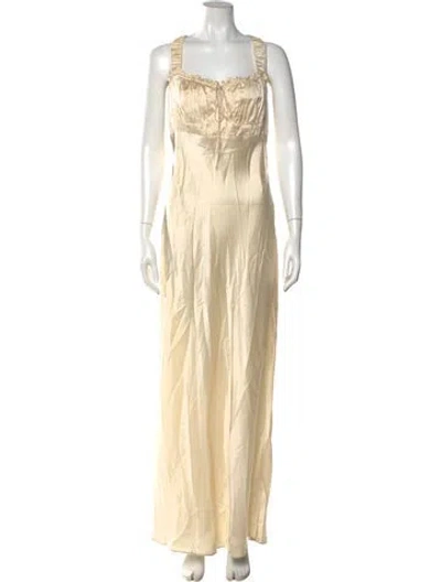 Pre-owned Nicholas Silk Long Dress In Neutral