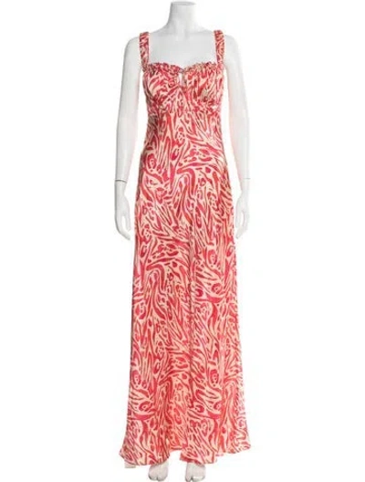 Pre-owned Nicholas Silk Long Dress In Neutral