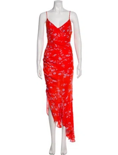Pre-owned Nicholas Silk Long Dress In Orange