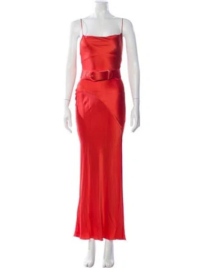 Pre-owned Nicholas Silk Long Dress In Orange