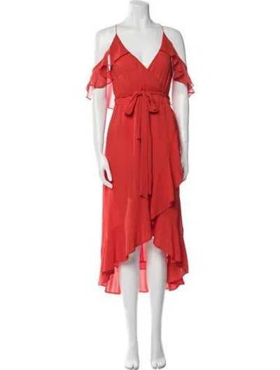 Pre-owned Nicholas Silk Long Dress In Orange