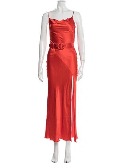 Pre-owned Nicholas Silk Long Dress In Orange