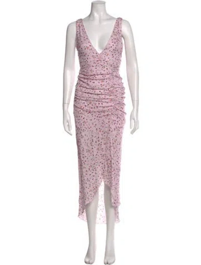 Pre-owned Nicholas Silk Long Dress In Pink