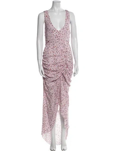 Pre-owned Nicholas Silk Long Dress In Purple