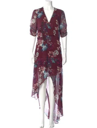 Pre-owned Nicholas Silk Long Dress In Purple
