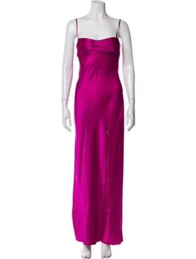 Pre-owned Nicholas Silk Long Dress In Purple