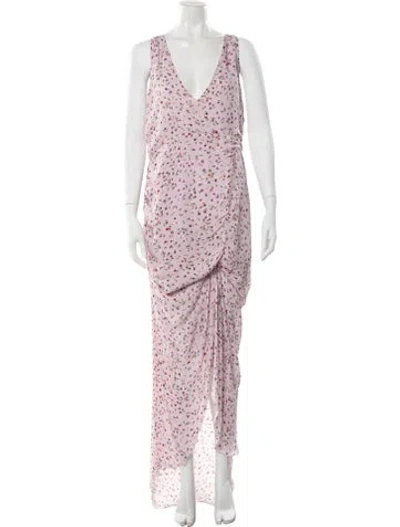 Pre-owned Nicholas Silk Long Dress In Purple