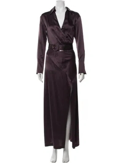 Pre-owned Nicholas Silk Long Dress In Purple