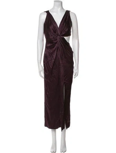 Pre-owned Nicholas Silk Long Dress In Purple