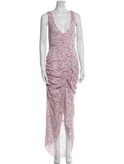 Pre-owned Nicholas Silk Long Dress In Purple